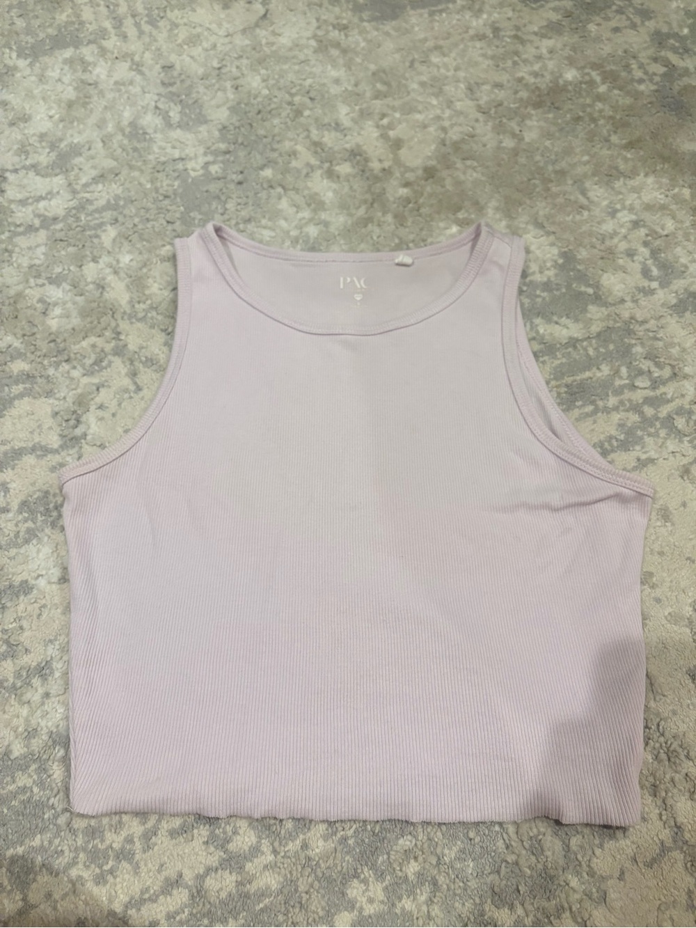 Lavender Ribbed Crop Tank - Women's Sleeveless Top